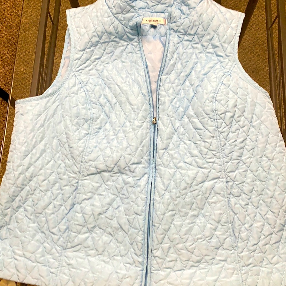 Croft & Barrow Blue Zip Up Vest